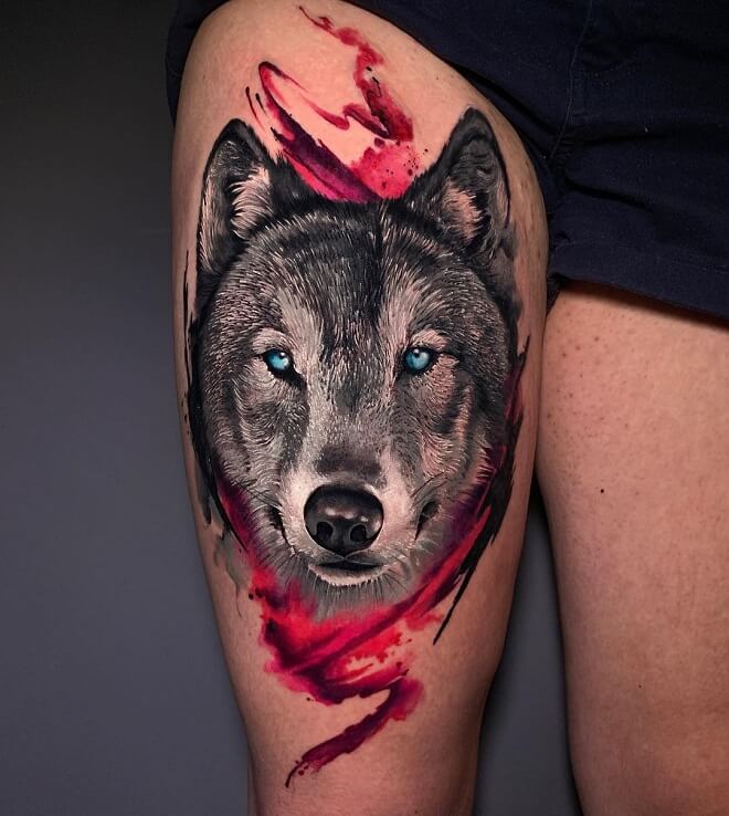 Top 20 hình xăm chó sói đẹp nhất ở bắp tay - Hình xăm sói nghệ thuật - Hình 3